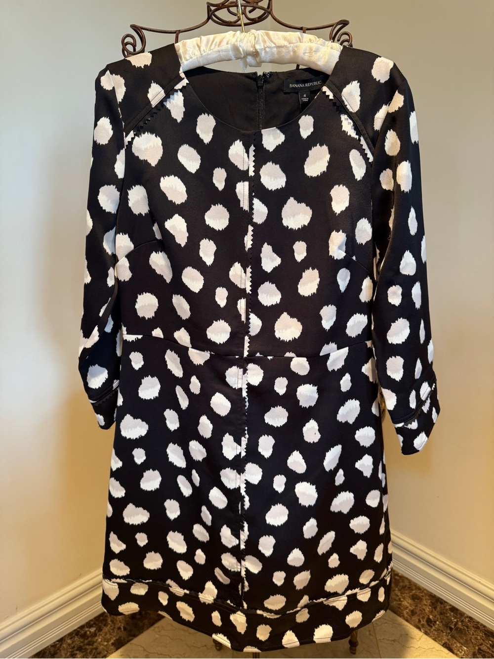Banana Republic Black and White Polka Dot Shift Dress